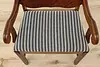 Art Deco Vintage Mahogany New Fabric Vanity Bench Bassett (7)