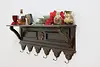 Renaissance Dutch Vintage Mahogany Wall Shelf & Coat Rack (3)