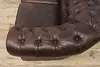 Chesterfield Vintage Tufted Espresso Leather Sofa or Couch (11)