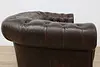 Chesterfield Vintage Tufted Espresso Leather Sofa or Couch (16)