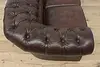 Chesterfield Vintage Tufted Espresso Leather Sofa or Couch (18)