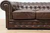 Chesterfield Vintage Tufted Espresso Leather Sofa or Couch (6)