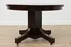 Craftsman Oak Antique Round 45" Dining Table, Opens 70" (10)