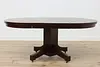 Craftsman Oak Antique Round 45" Dining Table, Opens 70" (3)