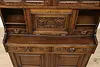 Dutch Antique Carved Oak Secretary Desk & Bookcase (10)