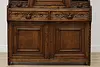 Dutch Antique Carved Oak Secretary Desk & Bookcase (14)