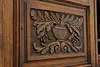 Dutch Antique Carved Oak Secretary Desk & Bookcase (24)