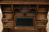 Dutch Antique Carved Oak Secretary Desk & Bookcase (9)