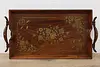 Indian Vintage Rosewood Marquetry Folding Tray Coffee Table (12)