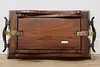 Indian Vintage Rosewood Marquetry Folding Tray Coffee Table (13)