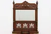 Victorian Antique Carved Oak Hall Tree or Stand, Mirror (11)