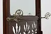 Victorian Antique Carved Oak Hall Tree or Stand, Mirror (20)