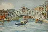 Pair of Italian Venice Original Oil Paintings 15" (4)