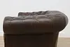 Chesterfield Vintage Tufted Espresso Leather Loveseat (10)