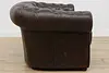 Chesterfield Vintage Tufted Espresso Leather Loveseat (17)