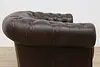 Chesterfield Vintage Tufted Espresso Leather Loveseat (18)