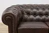 Chesterfield Vintage Tufted Espresso Leather Loveseat (4)