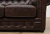 Chesterfield Vintage Tufted Espresso Leather Loveseat (7)