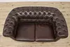 Chesterfield Vintage Tufted Espresso Leather Loveseat (8)