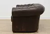 Chesterfield Vintage Tufted Espresso Leather Loveseat (9)