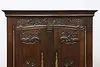 French Provincial Antique 1760s Chestnut Armoire Wardrobe (10)