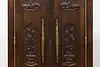 French Provincial Antique 1760s Chestnut Armoire Wardrobe (11)