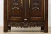 French Provincial Antique 1760s Chestnut Armoire Wardrobe (12)