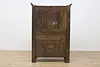 French Provincial Antique 1760s Chestnut Armoire Wardrobe (16)