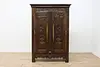 French Provincial Antique 1760s Chestnut Armoire Wardrobe (2)