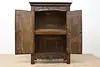 French Provincial Antique 1760s Chestnut Armoire Wardrobe (8)