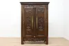 French Provincial Antique 1760s Chestnut Armoire Wardrobe (9)