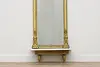 Victorian Antique Carved Gold Leaf Pier Mirror Marble (14)