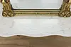 Victorian Antique Carved Gold Leaf Pier Mirror Marble (16)