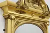 Victorian Antique Carved Gold Leaf Pier Mirror Marble (17)