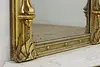 Victorian Antique Carved Gold Leaf Pier Mirror Marble (18)