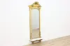 Victorian Antique Carved Gold Leaf Pier Mirror Marble (3)