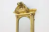 Victorian Antique Carved Gold Leaf Pier Mirror Marble (7)