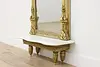 Victorian Antique Carved Gold Leaf Pier Mirror Marble (9)