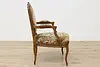 French Antique Carved Birch & Floral Needlepoint Arm Chair (13)