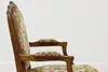 French Antique Carved Birch & Floral Needlepoint Arm Chair (14)