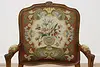 French Antique Carved Birch & Floral Needlepoint Arm Chair (3)