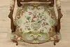 French Antique Carved Birch & Floral Needlepoint Arm Chair (5)