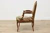 French Antique Carved Birch & Floral Needlepoint Arm Chair (7)