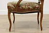 French Antique Carved Birch & Floral Needlepoint Arm Chair (9)