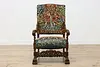 Renaissance Antique Unicorn Needlepoint Petit Point Chair (2)