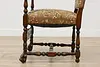 Unicorn Needlepoint Petit Point Antique Hall Chair (10)