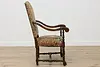 Unicorn Needlepoint Petit Point Antique Hall Chair (14)