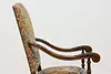 Unicorn Needlepoint Petit Point Antique Hall Chair (15)