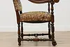 Unicorn Needlepoint Petit Point Antique Hall Chair (16)