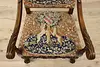 Unicorn Needlepoint Petit Point Antique Hall Chair (6)